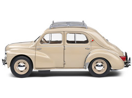 1956 Renault 4CV Beige Tourterelle with Roof Rack 1/18 Diecast Model Car by Soli - $80.89