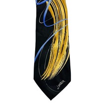 J Garcia Butterfly Study Special Silk Tie Black Gold Blue Artist Proof No 7 - $24.70