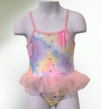 Wonder Nation Toddler Girls Tutu Swimsuit Size 2T Hearts One Piece Pink - £8.61 GBP