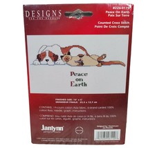 Counted Cross Stitch Kit Dog Cat Janlynn Designs Needle Peace on Earth #226-0110 - $10.99