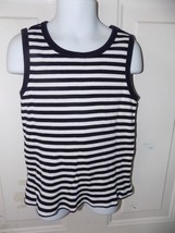 J Crew Crewcuts Striped Navy Blue/White Tank Top Size 6/7 Girl&#39;s EUC - £11.02 GBP