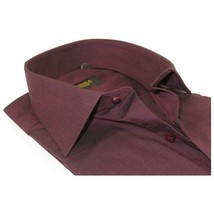 Men's Shirt Hankie CASILA Turkey Cotton Blend Long Sleeves 501770-16 Burgundy image 2