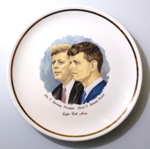John F. Kennedy &amp; Robert F. Kennedy Vintage Porcelain Plate 60´s Rare - £46.73 GBP
