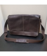 Vintage Kenneth Cole Reaction Brown Leather Briefcase Laptop Case Travel... - £50.74 GBP