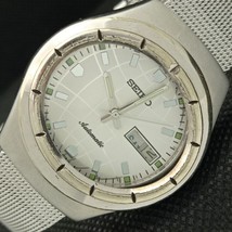 Vintage Seiko Automatic 7019A Japan Mens DAY/DATE Silver Watch 621e-a415912 - £42.35 GBP