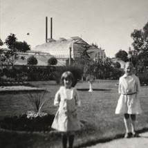 Vintage Circa 1920s 2 Girls at Salt Lake City Park UT Utah B&amp;W Photo 5.5&quot; x 3.5&quot; - £6.04 GBP