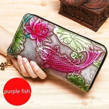 leather purse women large capacity womens leather wallets cow leather woman wall - £29.29 GBP