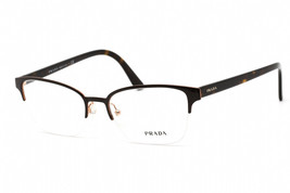 PRADA PR61XV 3311O1 Top Brown Rose Gold 52mm Eyeglasses New Authentic - £100.16 GBP
