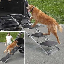 Foldaway Vehicle Dog Ramp Steps for older Senior dogs or those with arth... - £197.75 GBP