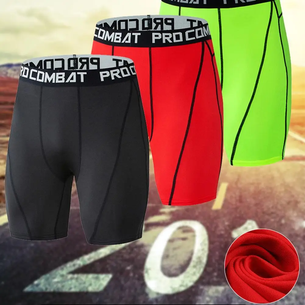 Sporting Men Bodybuilding Shorts Fitness Compression Leggings Workout Inseam Kni - £23.90 GBP