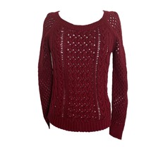 American Eagle Outfitters Womens Sweater Size XS Maroon Open Knit Extra ... - £11.89 GBP