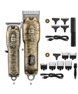 Carving Dual Electric Hair Clippers LCD Shavers, Beard Face Hair Facial ... - $109.38 CAD