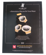 1998 Hublot Gold Wrist Watch MDM Geneve Vintage Magazine Cut Print Ad - $7.99