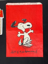 Vintage Snoopy Message Board 1965 Peanuts + Hallmark Card Bag - £15.18 GBP