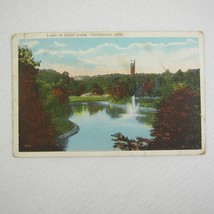 Vintage 1929 Postcard Lake in Eden Park Cincinnati Ohio - £4.79 GBP