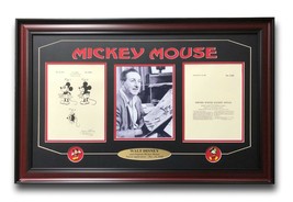 Walt Disney / Mickey Mouse Patent Drawing Framed Photo Collage #D/250 Pins World - £407.63 GBP