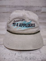 Vintage Jan-Bar Bozeman TV &amp; Appliance Montana Rope Baseball Hat Cap Retro - £16.72 GBP