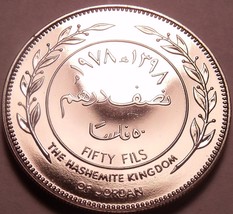 Rare Proof Kingdon Of Jordan AH-1398 (1978) 50 Fils~Only 20,000 Minted~Free Ship - £24.97 GBP