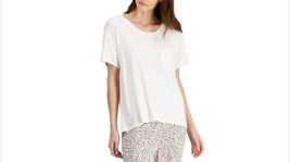 Alfani Super Soft Scoop-Neck Pajama Top-White Large SW230125 - £13.50 GBP