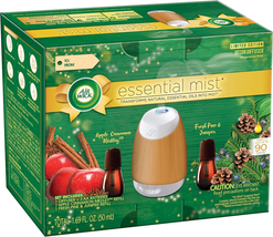 Essential Mist Fall Starter Kit (1 Diffuser + 2 Refills), Apple Cinnamon &amp; Woodl - £21.45 GBP