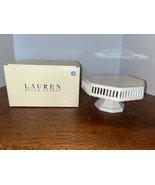 Ralph Lauren Pavillion Octagon Footed 8&quot; Porcelain Cake Plated IOB - $47.86 CAD