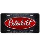 Peterbilt Inspired Art Red on D. Plate FLAT Aluminum Novelty License Tag... - £14.21 GBP