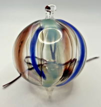Vintage  Art Glass Twisted Blue Purple Green Maroon Ornament U257/7 - $39.99
