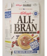 Kellogg&#39;s Cereal Box 1997 ALL BRAN Blackberry Streusel Bar RECIPE 18.3 oz - £3.75 GBP