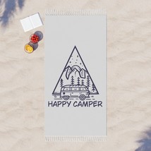 Boho Beach Cloth: Camper Happy Camper Polyester Big Size 38&quot; x 81&quot; Colorful - $64.89