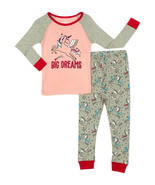 Wonder Nation Toddler Girls Sleep Set 2 Piece Pajamas Pink Unicorn Size 2T - £15.93 GBP