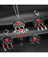 SUNSPICE MS Turks Silver Color Earring Necklace Ring Sets 3pcs For Women... - £16.84 GBP