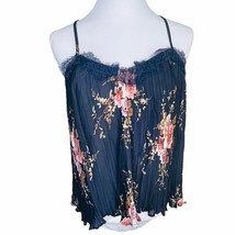 Bishop + Young Blue Floral Accordion Tank Top NWOT Size Small - £20.11 GBP