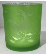 Yankee Candle Votive Holder V/H ELECTROPLATE GREEN BUTTERFLY swirl leaves - $42.19 CAD