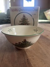 Spode Small 5.25&quot; Round CHRISTMAS TREE Green Trim Nut Bowl With Orig Box! - $280.11 MXN