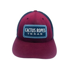 HOOEY Cactus Ropes Texas Baseball Hat Mesh Trucker Cap Maroon Blue Snapback - £15.04 GBP