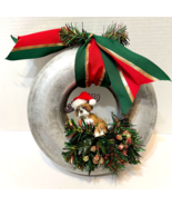 Vintage Handmade Christmas Wreath Out of Antique Bundt Pan Embellished D... - £35.59 GBP