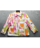 Draper&#39;s &amp; Damon&#39;s Jacket Womens Medium Multi Geometric Print Collared B... - $546.62 MXN