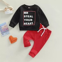 NEW Valentine&#39;s Day Mr Steal Your Heart Boys Outfit Set - £8.84 GBP