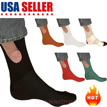 Penis Socks For Men Novelty Joke Funny Gag Prank Show Off Printing Gift Holiday - £12.57 GBP