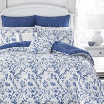 Reversible Cotton Bedding Set By Laura Ashley That Includes A Queen Comforter - £136.76 GBP