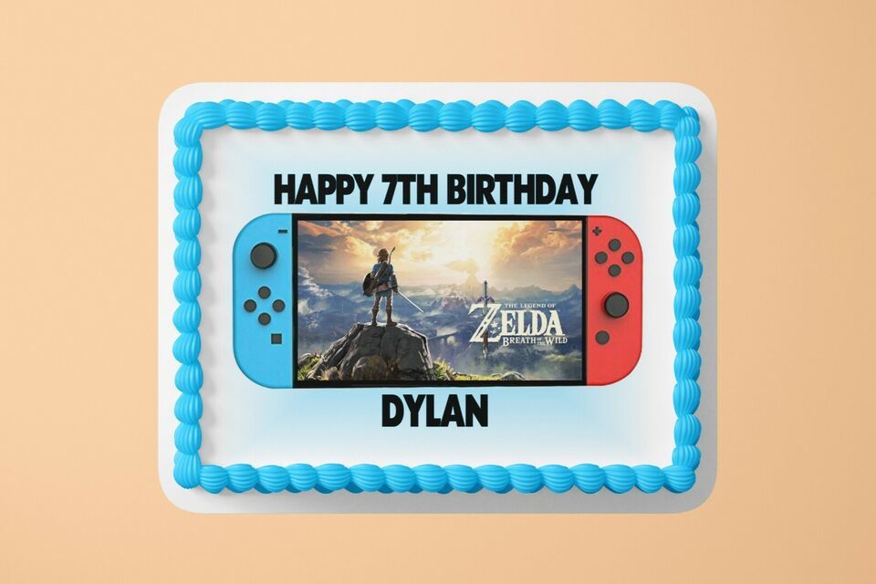 Personalized Edible Birthday Cake Topper/ Peel like a sticker - $9.89