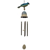 Blue Resin Bird Metal Chime New - $23.74