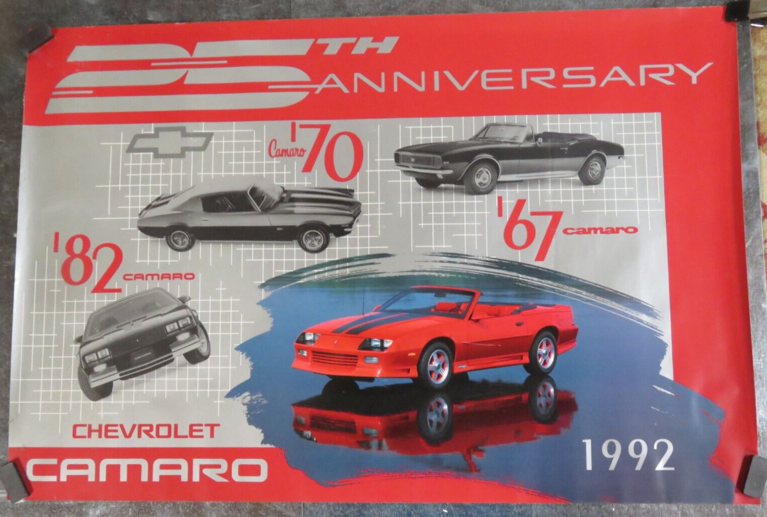 VTG 25th Anniversary Chevy Camaro 1992 Promotional Chevrolet Convertible... - $17.32