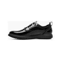 25715-004 Stacy Adams Spyre Plain Toe Elastic Lace Up Shoes Black Patent image 6