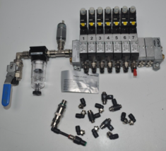 Aventics Rexroth Ventilblock Manifold Assembly w/ 7 Solenoid Valves - Rosenbauer - £625.73 GBP