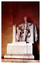 Marble Lincoln Statue Memorial Washington DC Postcard Unposted - £3.84 GBP