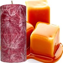 Creamy Caramel Scented Palm Wax Pillar Candle - £19.75 GBP+
