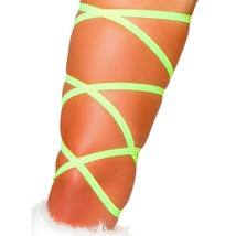 Shiny Metallic Dot Leg Body Wraps Straps Thigh Iridescent Dance Rave Yel... - $14.84