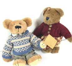 2 Boyds Bears Tyler FOB 97 Girl in Plaid Dress Sweater Bearwear 11&quot; Vint... - £23.81 GBP