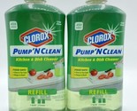 2 Clorox Pump &#39;N Clean Refill Kitchen Dish Cleaner Crisp Citrus 24 oz Ra... - £42.46 GBP